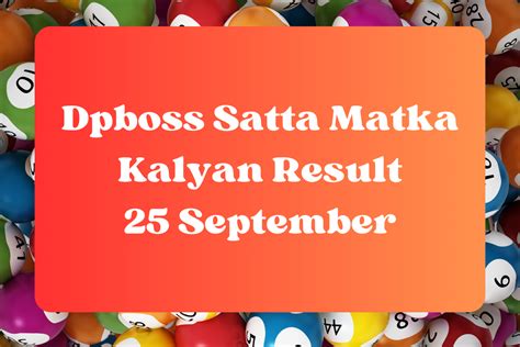satta matta matka kalyan result today live|DPBOSS .
